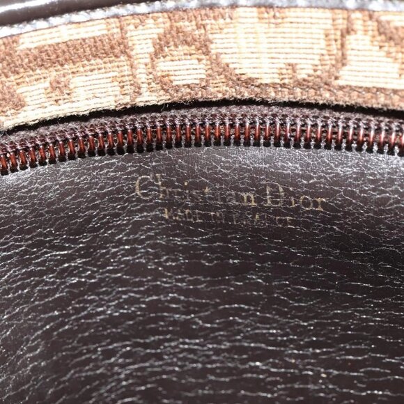 Christian Dior Trotter Canvas Shoulder Bag Brown Gold Auth 141785 - Picture 10 of 16